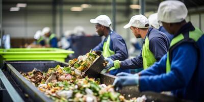 waste sorting and recycling photo