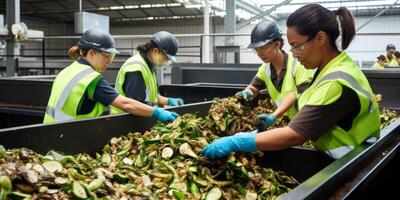 waste sorting and recycling photo