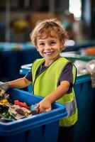 waste sorting and recycling photo