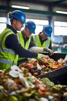 waste sorting and recycling photo