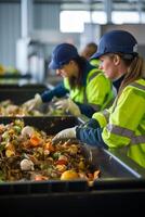 waste sorting and recycling photo