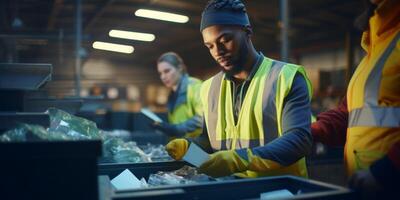 waste sorting and recycling photo
