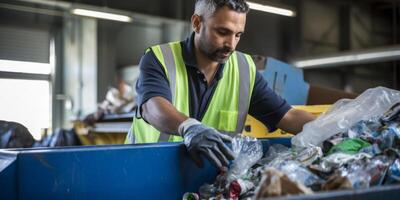 waste sorting and recycling photo