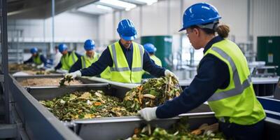 waste sorting and recycling photo