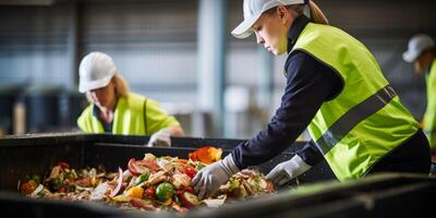 waste sorting and recycling photo