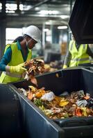 waste sorting and recycling photo