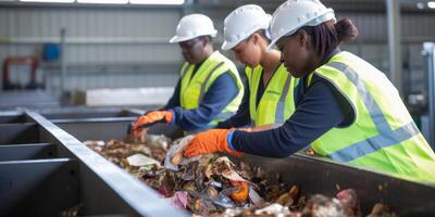 waste sorting and recycling photo