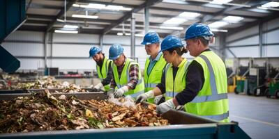 waste sorting and recycling photo
