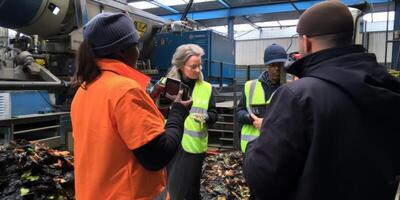 waste sorting and recycling photo