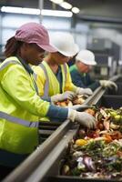 waste sorting and recycling photo