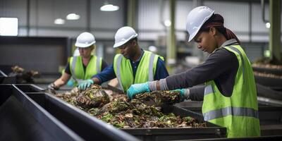 waste sorting and recycling photo