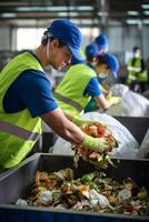 waste sorting and recycling photo