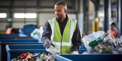 waste sorting and recycling photo