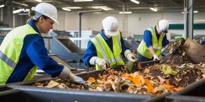 waste sorting and recycling photo