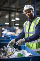 waste sorting and recycling photo