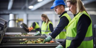 waste sorting and recycling photo