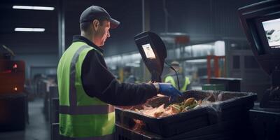 waste sorting and recycling photo