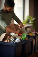 waste sorting and recycling photo
