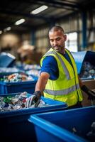 waste sorting and recycling photo