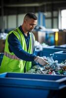 waste sorting and recycling photo