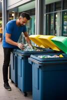 waste sorting and recycling photo