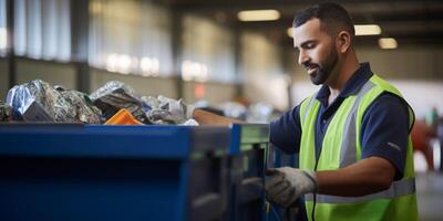 waste sorting and recycling photo