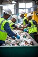 waste sorting and recycling photo