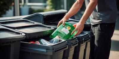 waste sorting and recycling photo