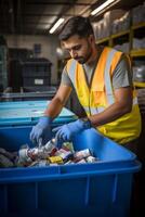 waste sorting and recycling photo