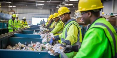 waste sorting and recycling photo