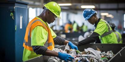 waste sorting and recycling photo