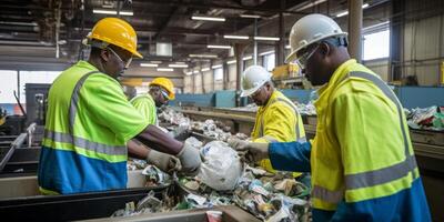 waste sorting and recycling photo