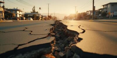 destroyed city buildings from earthquake photo