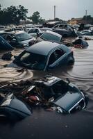 flood in the city photo