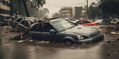 flood in the city photo