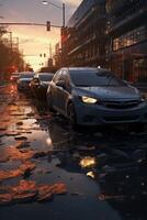 flood in the city photo