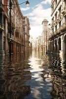 flood in the city photo