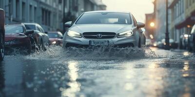 flood in the city photo