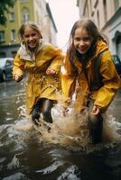 flood in the city photo