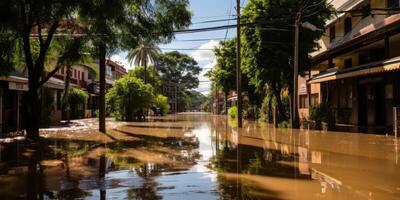 flood in the city photo