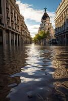 flood in the city photo