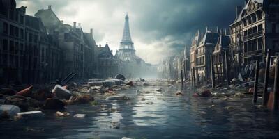 flood in the city photo