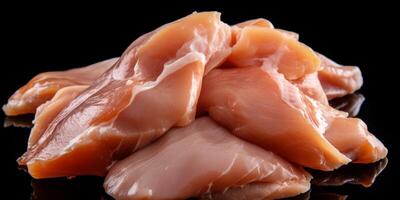 raw chicken breast with herbs photo