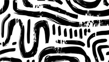 Brush paint curve background illustration. Abstract art ink and dirty shape element. Textured splash banner and creative border horizontal doodle drawing scratch vector