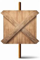 empty wooden direction signs photo