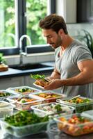 man cooking in the kitchen photo