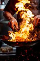 man cooking in the kitchen photo