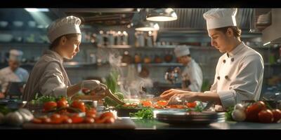 man cooking in the kitchen photo