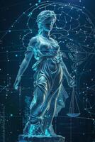 Themis is Goddess of Justice and law photo