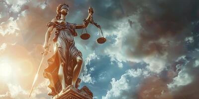 Themis is Goddess of Justice and law photo